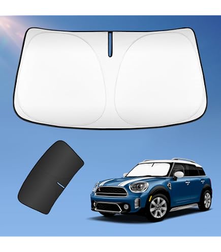 Mini Cooper F54 F55 F56 F60 Windshield Sun Shade – UK Flag Design, Foldable & Reflective