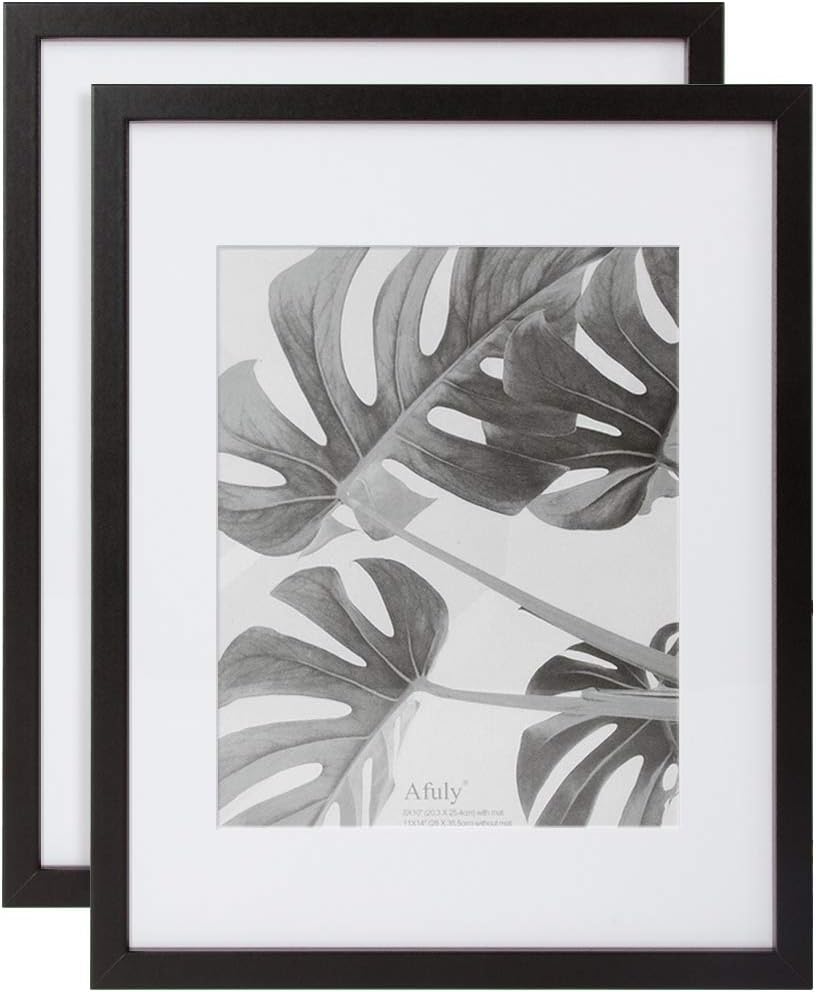 Afuly Black Photo Frame 8×10 11×14 Picture Frames Wall Mounted Gallery Wall Hanging Simple
