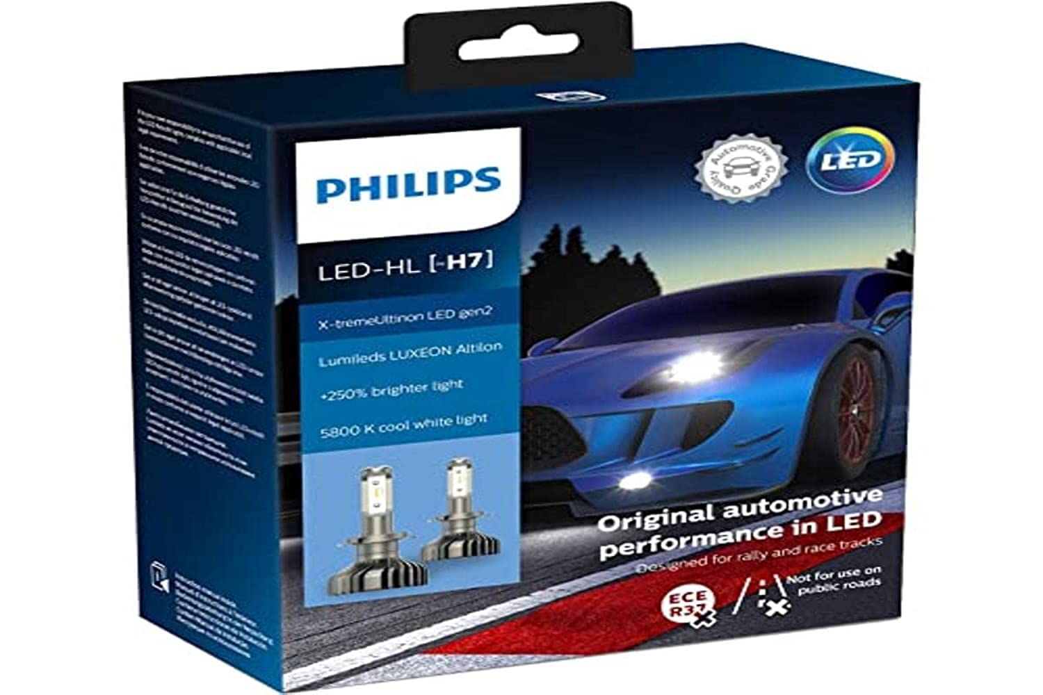 Philips automotive lighting 11972XUWX2 X-tremeUltinon gen2 LED car Headlight Bulb (H7), 5.800K, Set of 2