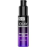Olay Regenerist Chemical Peel for Face, Overnight Face Peel Mask, Anti-Aging Skin Care, Night Serum, For Fine Lines & Dark Spots, Fragrance-Free, Hexa-Repair Peptide & Lactic Acid, 1.0oz