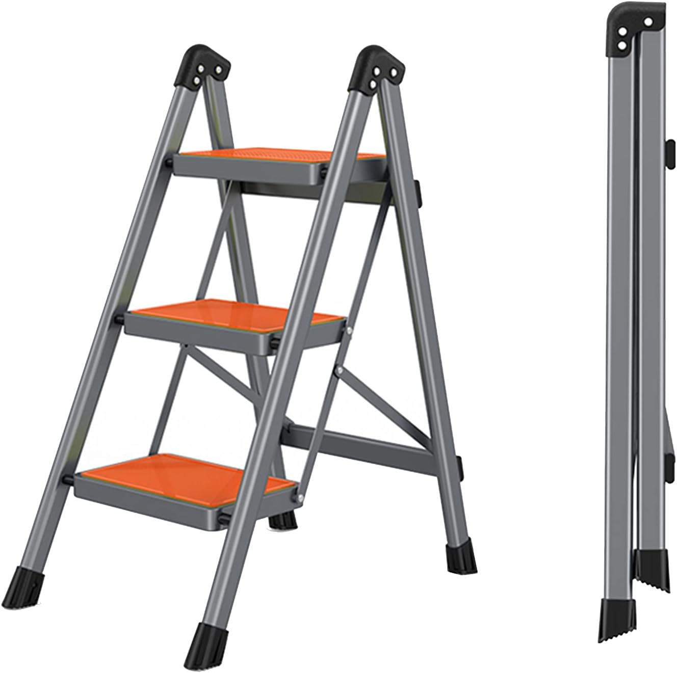 3 Step Ladders Home Folding Herringbone Ladder Indoor Portable