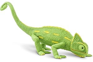 Safari Ltd. Veiled Chameleon Baby Figurine - Detailed 6.75" Plastic Model Figure - Fun Educational Play Toy for Boys, Girls & Kids Ages 18M+