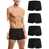 Hoerev Pack of 4 Mens Super Soft And Comfortable Fiber Briefs Trunks Underwear