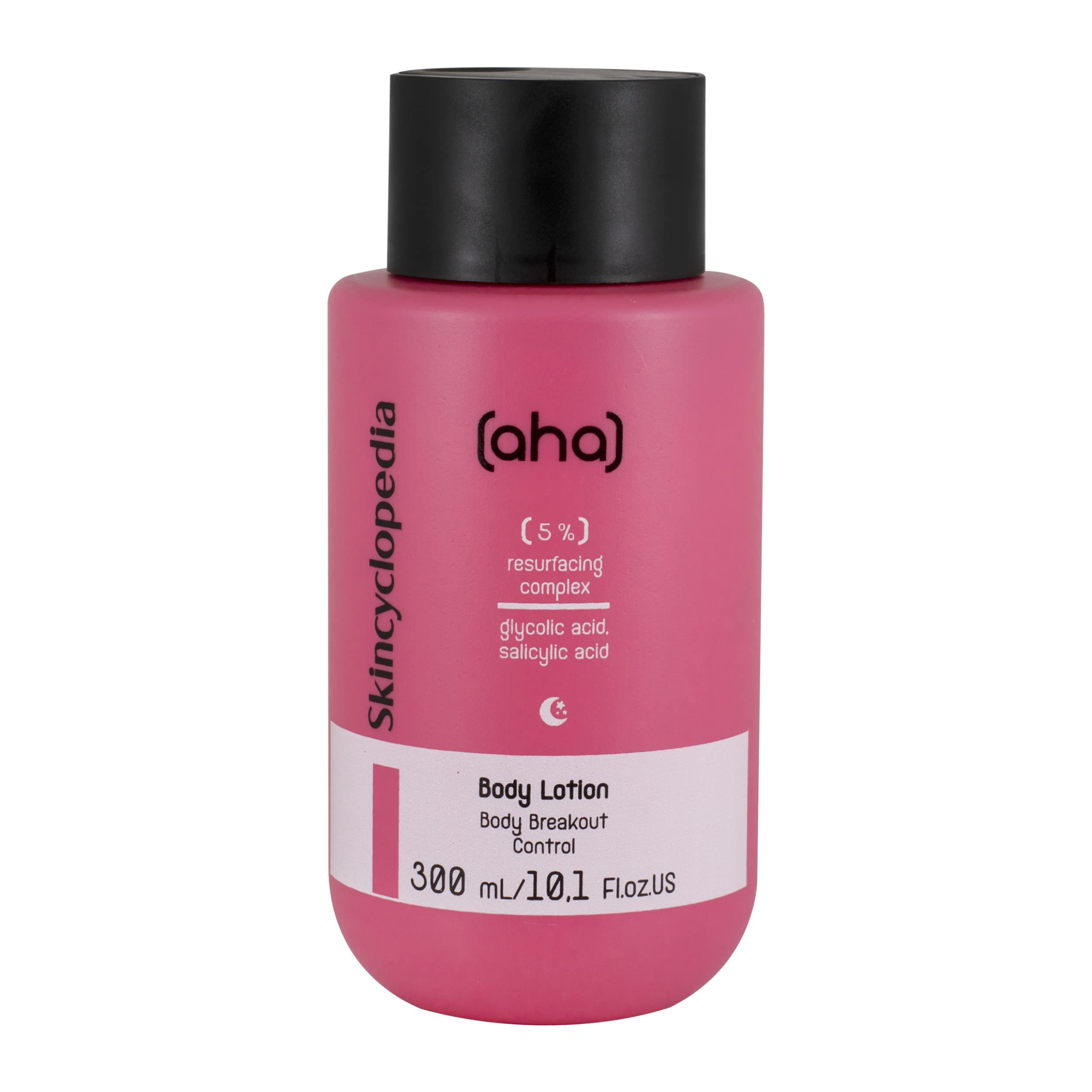 Skincyclopedia 5% AHA Body Lotion with Glycolic, Salicylic Acid and PHA - Keratosis Pilaris Treatment - Firming Body Exfoliator for Back Acne, Strawberry Legs and Ingrown Hair, Light Fragrance, 300ml