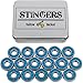 Yellow Jacket Premium Inline Skate Bearings, Roller Skate Bearings, 608, ABEC 11, Bomber Blue (Pack of 16)