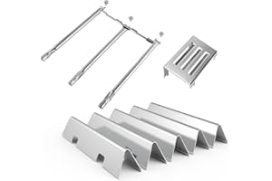 BBQration Grill Parts for Weber Spirit II Grill Replacement Parts, 7636 Flavorizer Bars, 69787 Burner and 67060 Heat Deflector for Weber Spirit 2 Grill Parts, for Weber Spirit II E310 E320 S310 S-320
