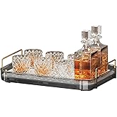 Seoneiro Whiskey Tray, Glass Cup Rack, Mug Holder, Coffee Cup Organizer, Bathroom Countertop with Drain Board Wine Glass Decorative Organizer, Food Tray, Kitchen Spice Rack