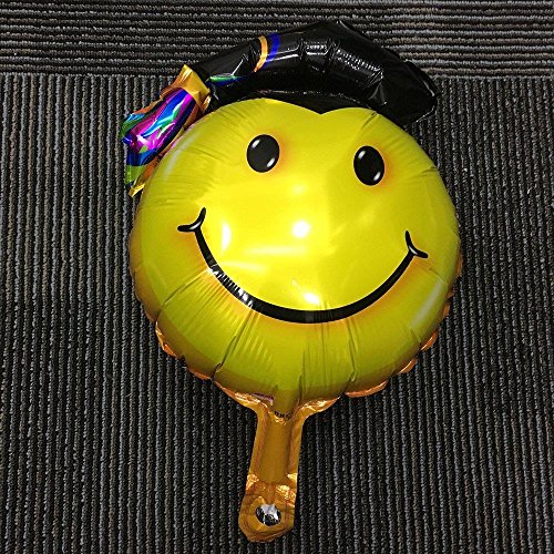 LONG7INES 3-Pack 16Inch Graduation Foil Balloons Doctor Boy Diploma Smiley Face Shape Balloons For Graduation Ceremony Party Decor - Thumbnail 3