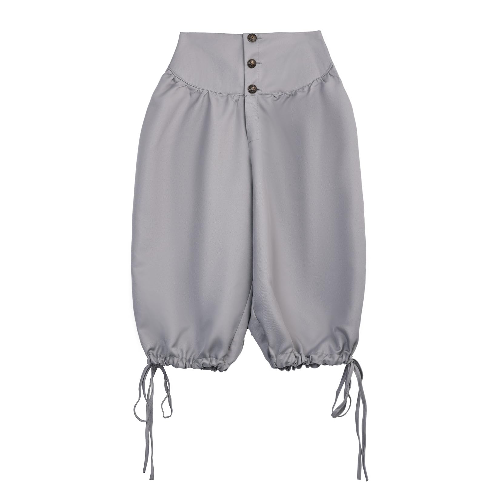 BPURB Men's Renaissance Colonial Pants Medieval Viking Trousers Pirate Cosplay Costume Breeches Summer Shorts Sliver