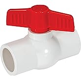 Eastman 3/4 x 3/4 Inch Slip Schedule 40 PVC Quarter Turn Ball Valve, 150 PSI, 20113