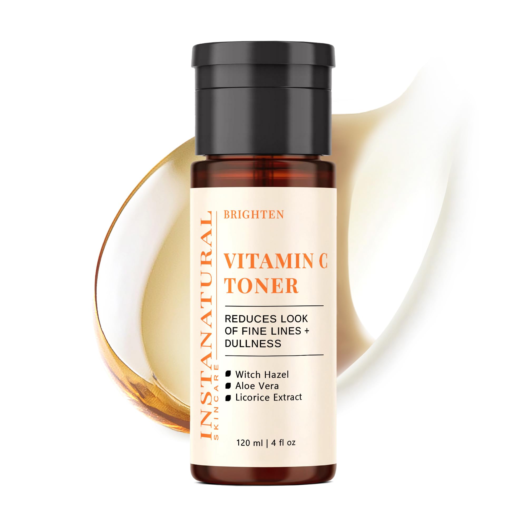 InstaNatural Vitamin C Facial Toner - 100% Natural & Organic Anti Aging Pore Minimizer for Face - With Witch Hazel, Aloe Vera & MSM - Nourishes & Hydrates the Skin - Great for All Skin Types - 4 OZ