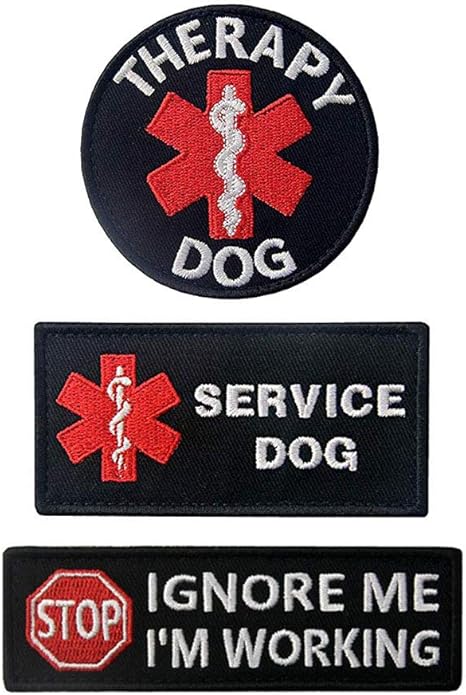 therapy dog velcro patch