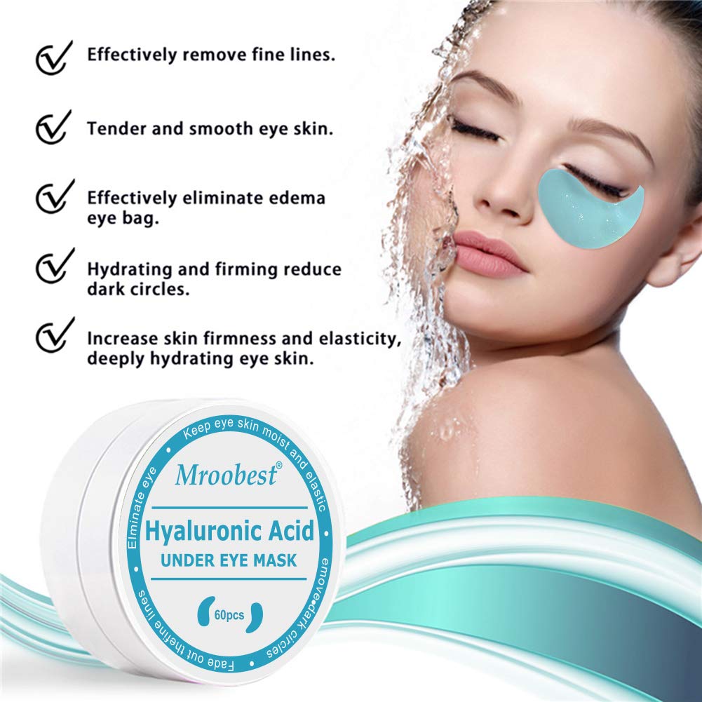 Under Eye Patches, Eye Treatment Mask, Collagen Eye Mask, Under Eye Mask with Anti-Aging Hyaluronic Acid for Reducing Dark Circles Puffiness Wrinkles, Under Eye Bags Treatment - 30 Pairs : Beauty