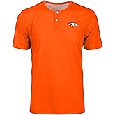 FOCO NFL Mens Short Sleeve Henley Team Logo Shirt