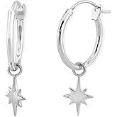 Boma Jewelry Sterling Silver Star Endless Hoop Earrings