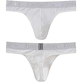 ZONBAILON Men’s Sexy Thong Underwear G-String Bulge Enhancing Ball Pouch T-Back for Male Soft Stretchy Briefs M L XL XXL 3XL