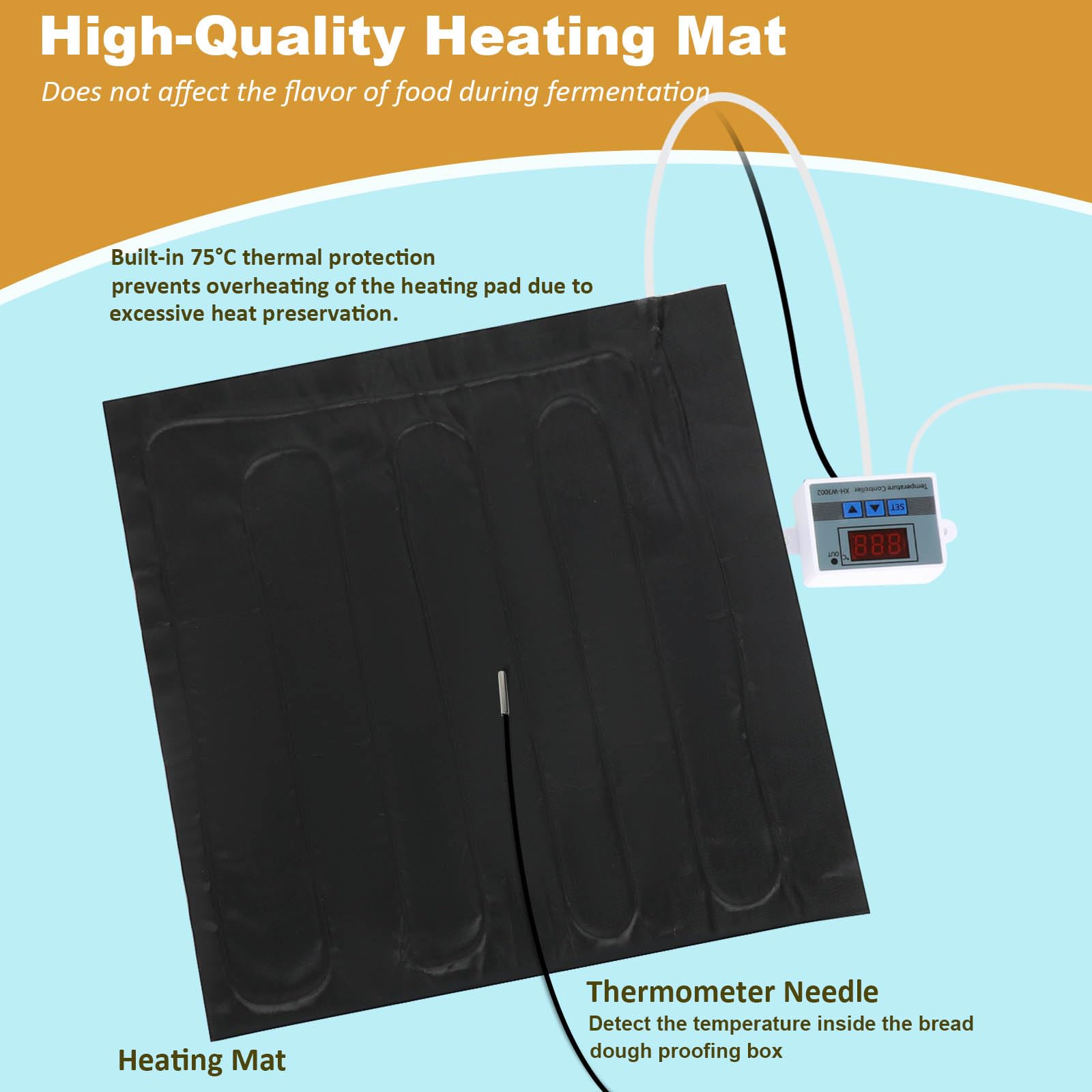 Bread Dough Proofing Box, Precision Temperature Control Bread Proofer Foldable Visible Dough Proofer Sourdough Starter Warmer Home for Pizza and Yoghurt Making