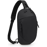 Froombex Small Sling Bag with RFID Blocking Mini Fanny Pack, Black | Mini Chest Bag for Women and Men, Convertible Crossbody Anti Theft Bags for Travel Hiking Running