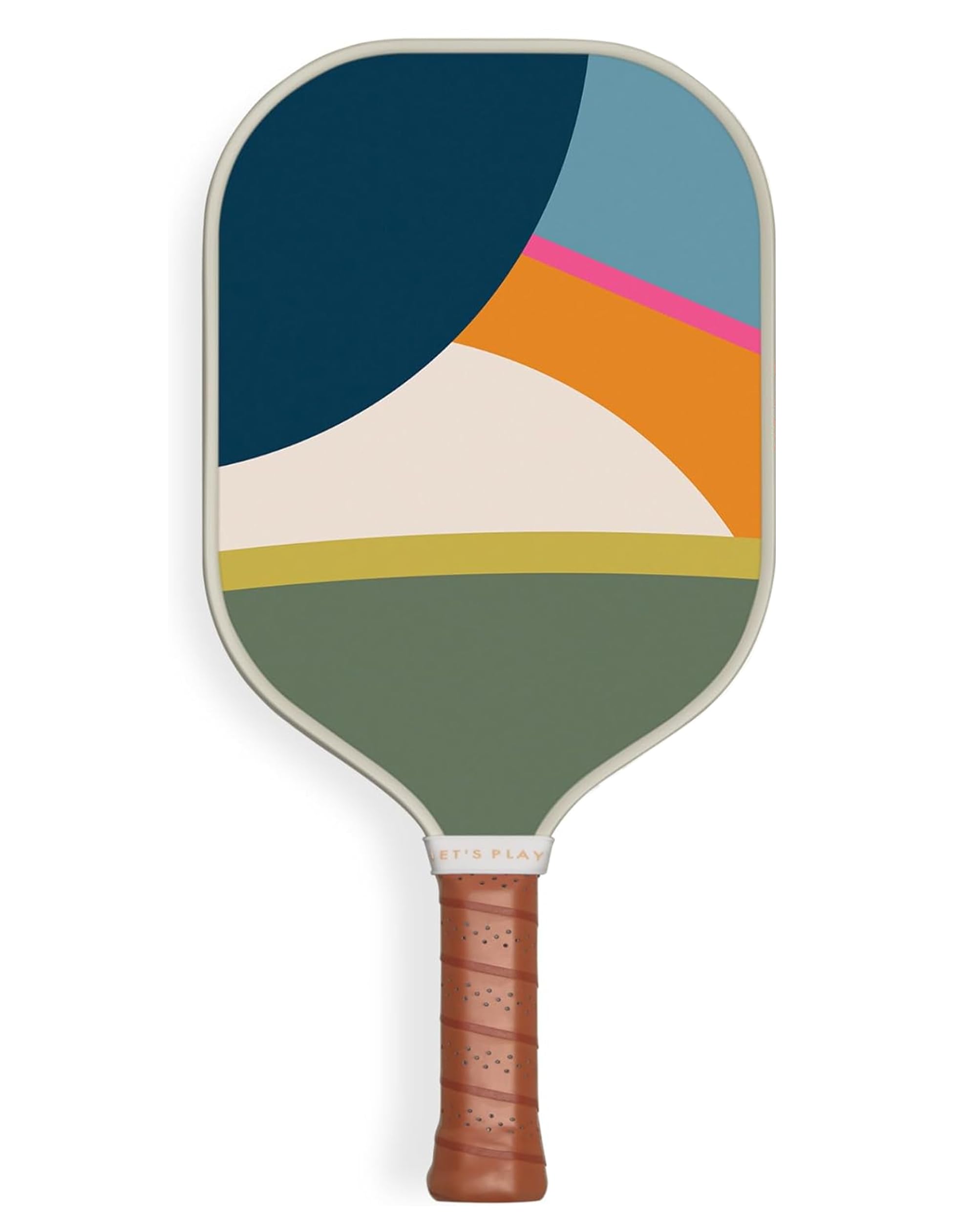 Recess Pickleball Single Paddles - Fiberglass Surface, Honeycomb Core - Sweatproof Foam Comfort Grip - Canvas Cover & Silicone Grip Ring - Tournament or Casual Play - Modern Designs - USAPA Approved