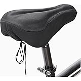 PACEARM Gel Bike Seat Cushion, Never-Slide-Off Bicycle Seat Cover for Men Women Comfort, Cycle Saddle Pad for Mountain/Road B
