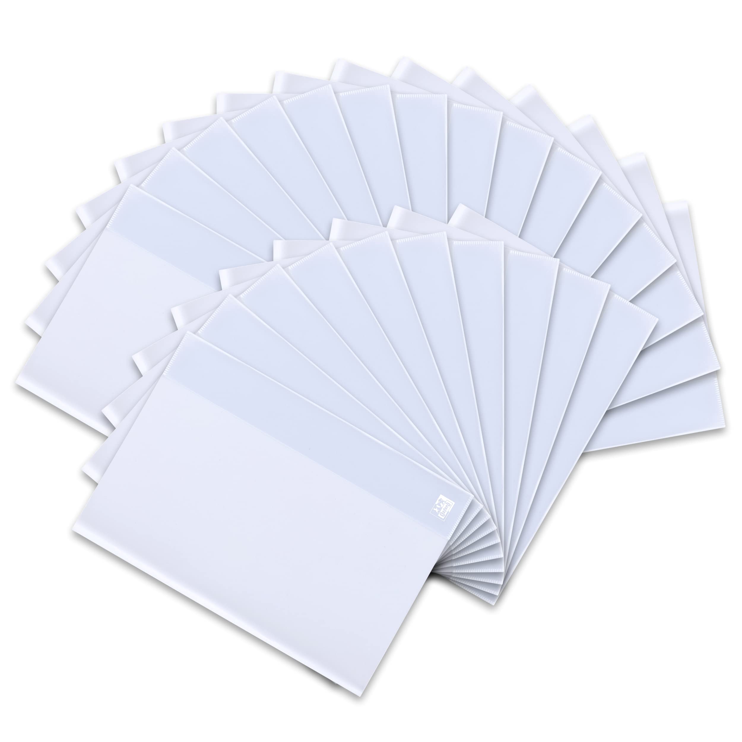 Oxford 100420072 Protective Notebook Cover for DIN A4 Flexible and Can be Wiped Clean Pack of 25 Colourless Transparent Exercise Book Protector, for DIN A4 Transparent