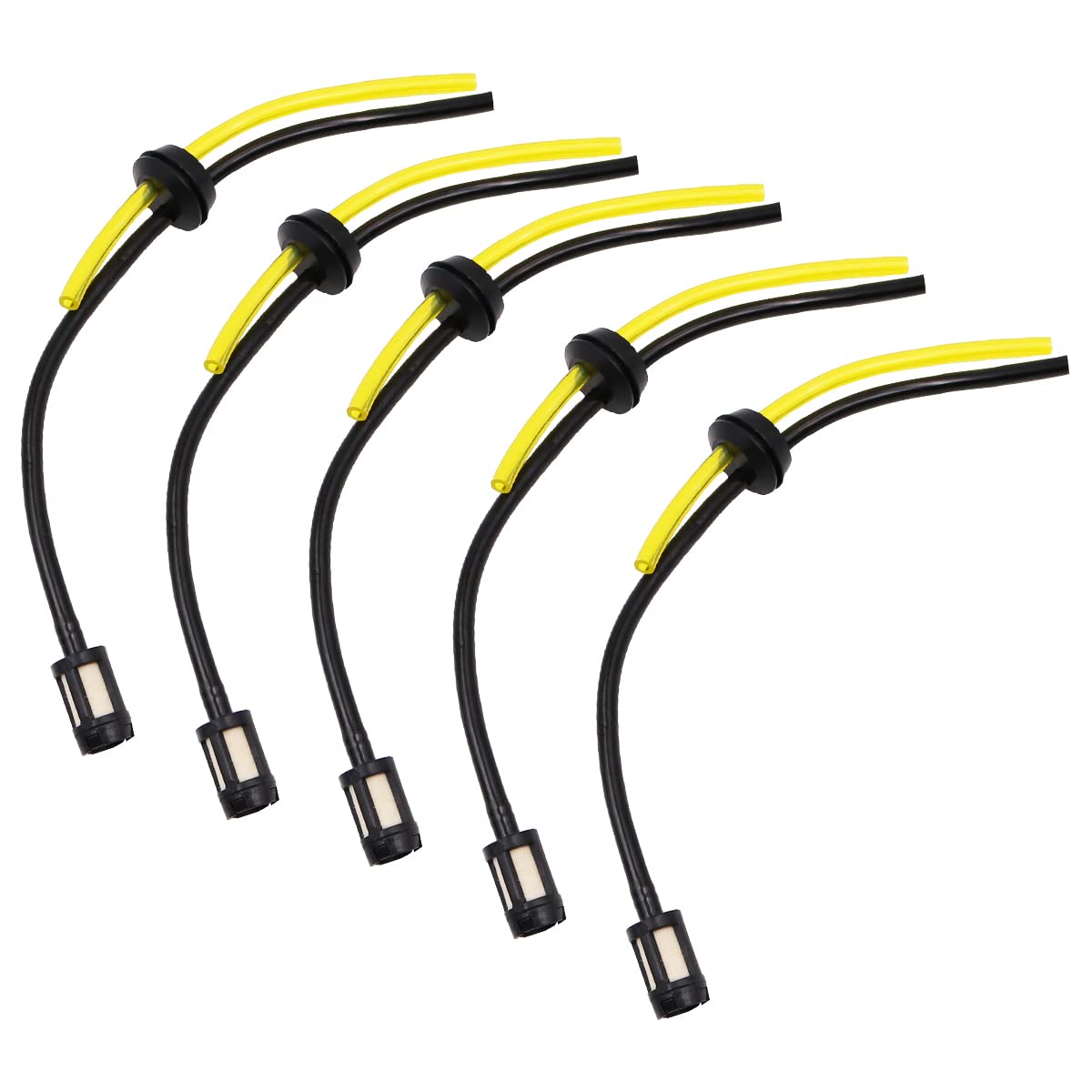 ANCLLO 5Pcs Universal Essence Fuel Durite Filter Kit Sealing Tube for Hedge Trimmers Brush Cutter Lawn Trimmer Pruner