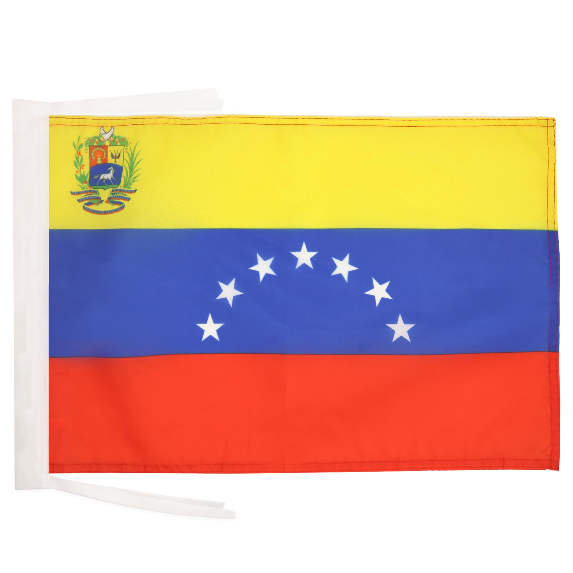 AZ FLAG - Venezuela Old 7 stars with arms Flag - 18'' x 12'' - 100% Polyester former Venezuelan Small Banner with Two Cords - Fade Resistant - Vivid Colors - 18x12 in - 45x30 Cm