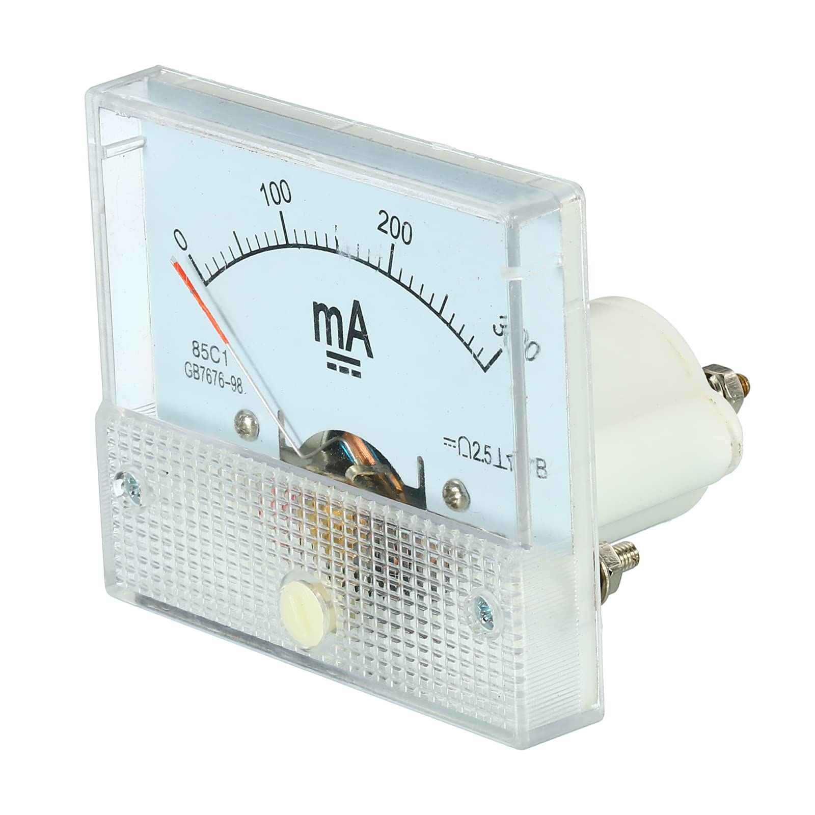 YOKIVE Analog Panel Ammeter, 85C1 Ampere Meter Current Tester, Great for Office, Art, Home, Daily Use (DC 0-300mA)