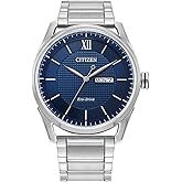 Citizen Men's Classic Eco-Drive Watch with 3-Hand Day and Date
