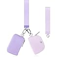 Babysun Mini Zip Around Dual Pouch Wristlet With 2 Straps Wristlet Keychain Wallet for Women Coin Purse Small Cute for Teen Girl