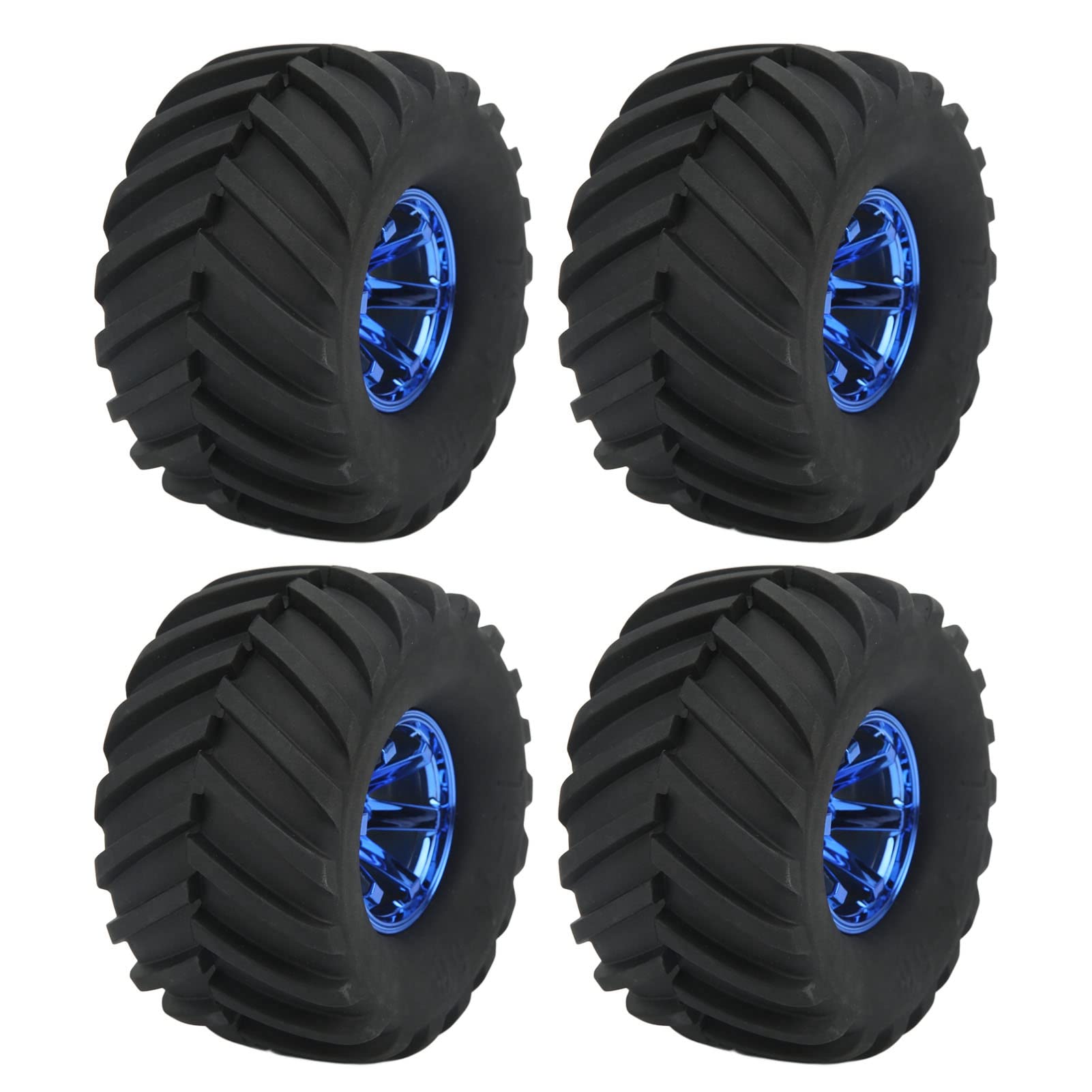 SUNGOOYUE 4Pcs 1/10 Scale Monster Truck Tires, High Strength Durable RC Tire and Wheels Replacement Part for 1/10 RC Car