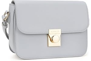 Chinllo Crossbody Bag Shoulder Satchel Purse for Women, Triple Pocket Bag PU Leather Messenger Bag Flap Evening Bag