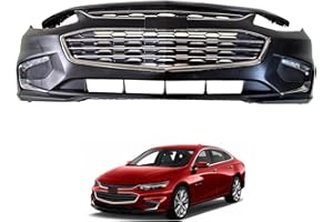 MGWILL Chevy Malibu Front Bumper Cover Kit Compatible with 2016 2017 2018 Chevy Malibu L LS LT Hybrid Premier Sedan W/Upper Grille Lower Grill & Fog Lights