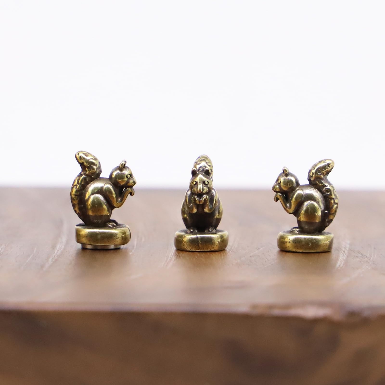 Photo 1 of RillyRellow Hinge Head Squirrel, Hinge Decorative Topper, Miniature Magnetic Figurine Door Decor, Whimsical Quirky Home Decor, Animal Lover Gift, Cute Squirrel Decor (3 per Set)