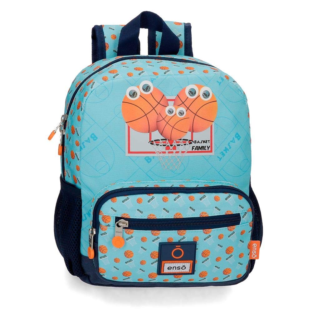 Enso Basket Family Pre-school backpack Blue 23x28x10 cms Polyester 6.44L