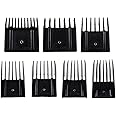 Miaco Universal Clipper Guide Comb Guard Set, 7 Pieces fits Oster Classic 76, A5, Andis AG, BG, etc.