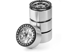 WLYEJEA 2.2" Aluminum Alloy RC Rim 4pcs 65mm Beadlock Wheels Rims 12mm Hex Fit for 1/10 Scale RC Crawler Axial Wraith RR10 SCX10 90046 TRX4 TRX6
