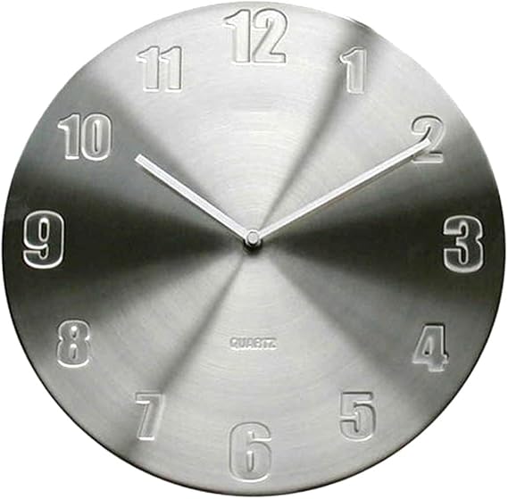 Acctim Nisse Silver Wall Clock Amazon.co.uk Kitchen & Home