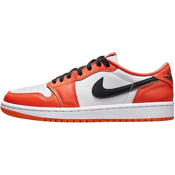 Amazon.com | Big Kid's Jordan 1 Low OG Starfish Orange/Black-White