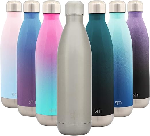 Simple Modern 750ml Wave Gourde Inox Bouteille Isotherme Mug Sport Tasse De Voyage En Acier Inoxydable Deau Pour Leau Ou Le Vin Bouche étroite