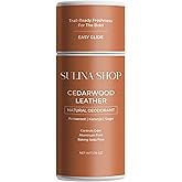 Natural Cedarwood Men Deodorant - Aluminum-Free & Baking Soda Free, 24-Hour Odor Protection, Eco-Friendly with Cedarwood Scent