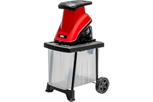 MZK 15 Amp Wood Chipper Shredder, Electric Mulcher Chipper Shredder with 55L Collecting Bin,1.8 Inch Cutting Diameter or Mulching, Composting and Yard Cleanup