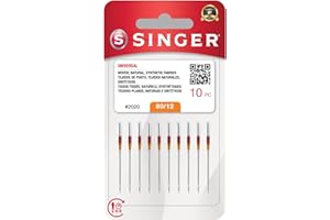 SINGER 10-Pack Universal 2020 Sewing Machine Needles, Size 80/12