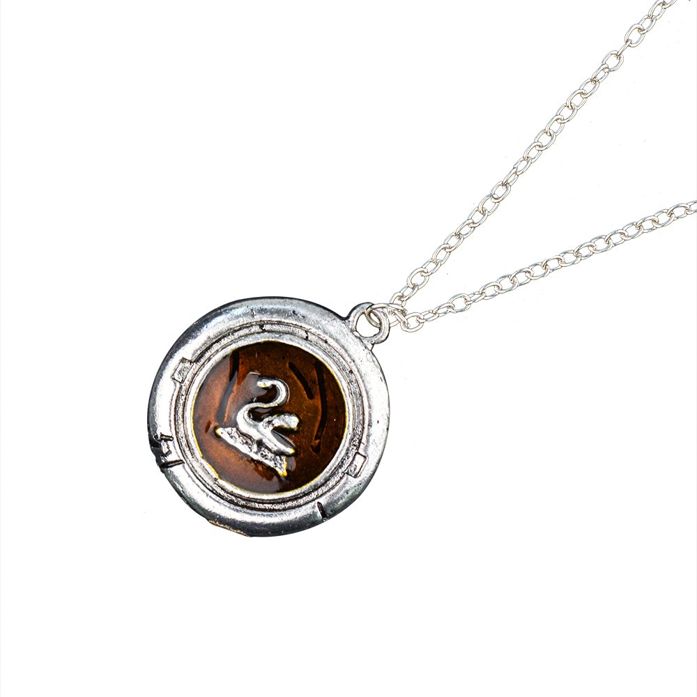 Silver Tone Alloy Charm & Metal Chain THE Dark Swan Pendant Necklace (Swam)