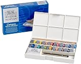 Winsor & Newton Cotman Complete Pocket Set 16 Half Pans Travel Brush view 3
