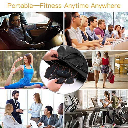 Abs Stimulator, Muscle Toner - Abs Stimulating Belt- Abdominal Toner- Training Device for Muscles- Wireless Portable to-Go Gym Device- Muscle Sculpting at Home- Fitness Equipment for at-Home Workouts