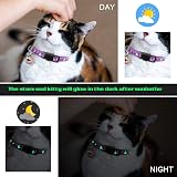 Baeuppit 2Pcs Breakaway Cat Collars Glow Moon Stars Safe Adjustable Kitten view 5