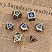 Hestya 7 Pieces Metal Dices Set Game Polyhedral Solid Metal Dice Set with Storage Bag for Role Playing Game Math Teaching