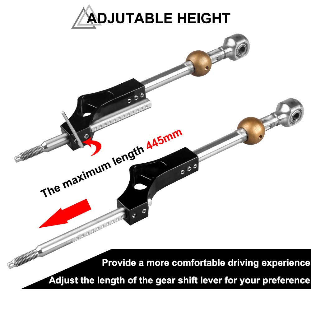 RYANSTAR Shifter Extender Adjustable Short Shifter for Honda Ciciv CRX