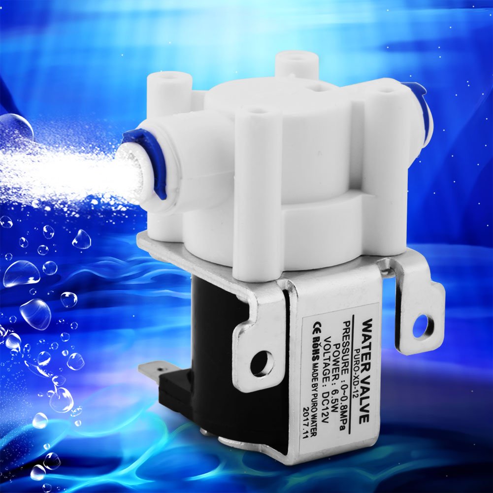 1/4 di pollice DC 12V Valvola di purificazione magnetica normalmente chiusa Elettrovalvola a solenoide elettrica in rame Flussostato a connessione rapida per il controllo dell'acqua